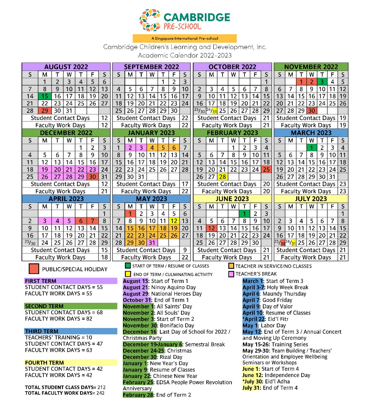 Academic Calendar SY 2022 2023 1280 